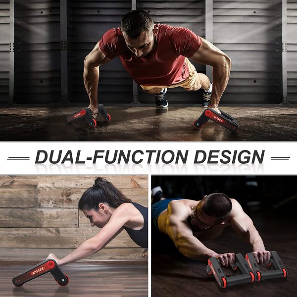 11136351377581_-8c670a9109 Ролери для фітнесу та спорту Lutino Wheel rollers push up Bars Workout ∙ Упори – ролики для віджимань, зміцнення преса та всього тіла