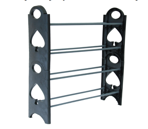Полиця для взуття органайзер Amazing Stackable Shoe Rack ∙ Стійка - етажерка взуттєва на 4 полиці