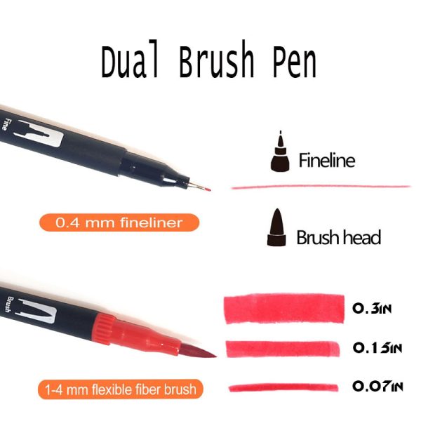 11596779453947_-b7885a48fd Професійний набір двосторонніх акварельних маркерів, 48 шт · Художні фломастери для малювання в пеналі