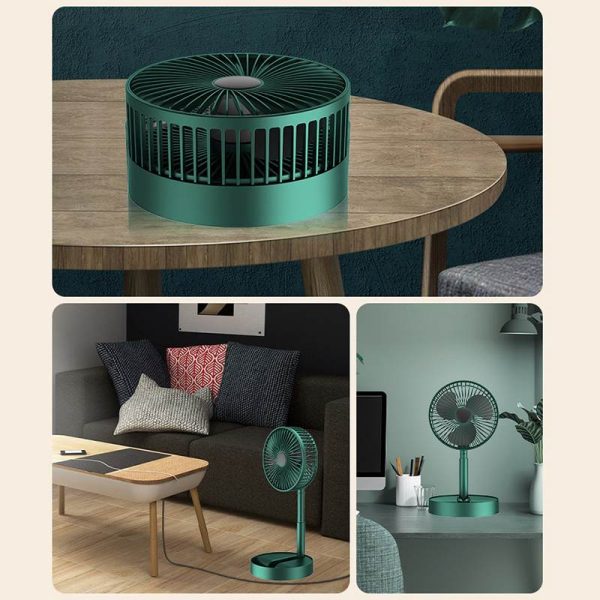 Портативний міні вентилятор для дому Telescopic Folding Fan · Складаний настільний вентилятор з USB зарядкою