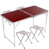 Розкладний стіл - валіза з 4 стільцями Folding Table для пікніка, риболовлі, дачі, 120х60 см Стіл-чемодан