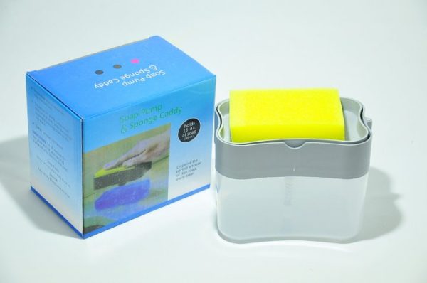 13635349778164_-99ca966742 Кухонний диспенсер - органайзер для губки Soap Pump Caddy з дозатором миючого засобу, 380 мл