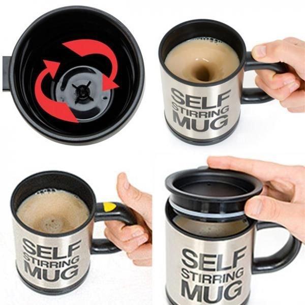Кружка - мішалка Self Stirring Mug ∙ Чашка автоматична з пропелером, 350 мл