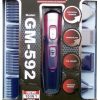 Універсальна машинка Gemei GM-592 з 4 змінними насадками для стрижки волосся, підрівнювання бороди та бакенбард, триммером для носа та вух