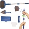 Набір малярних валиків PAINT ROLLER Універсальні валики для фарбування поверхонь, 2 шт. з ємністю для розкочування фарби та шпателем