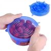 Універсальні силіконові кришки Super stretch silicone, 6 шт ∙ Набір кришок для посуду та ємностей