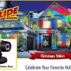 Вуличний лазерний проектор із слайдами Christmas Star shower LED Slide show, 12 зображень слайдів