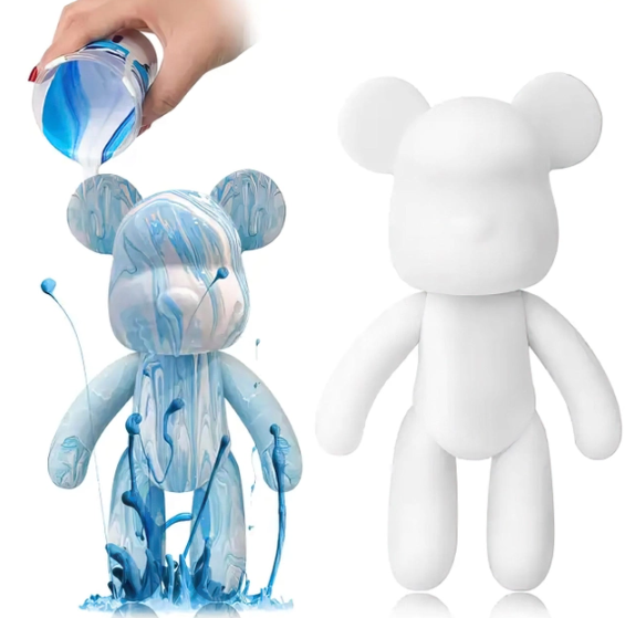 23361110416113_-7ab6dacb98 Флюїдне ведмежа Fluid Bear Bearbrick з фарбами · Набір для творчості DIY Мишка Зроби сам, 33 см
