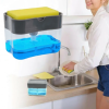 26131368559451_-c12861692f Кухонний диспенсер - органайзер для губки Soap Pump Caddy з дозатором миючого засобу, 380 мл