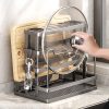 29710197381262_-bc926cc022 Кухонна стійка - підставка для посуду Dining 3888 · Настільний металевий органайзер для зберігання ножів, приладів з піддоном та тримачем для кришки