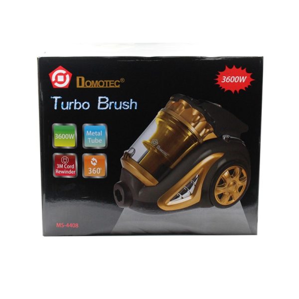 Пилосос DOMOTEC MS-4408 контейнерний з турбощіткою Turbo Brush, 3600Вт · Жовтий