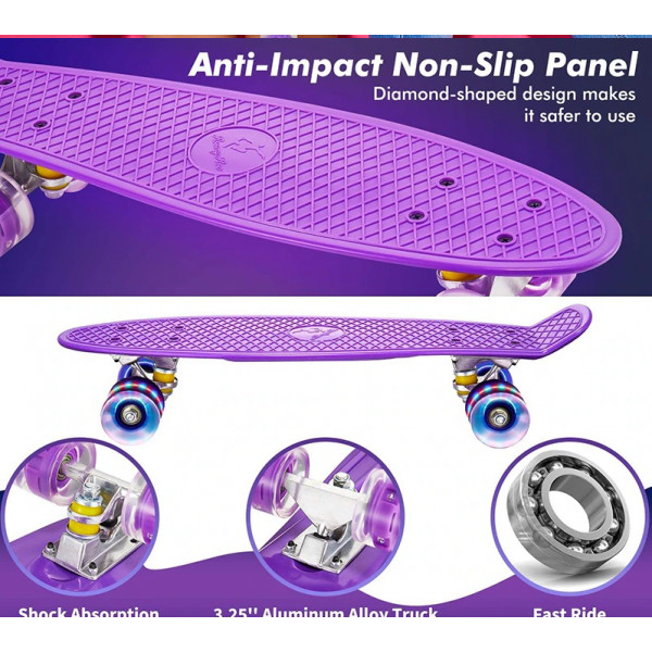 38692608148356_-afe0cd1566 Пенні борд Penny board Дитяча скейт дошка з підсвіткою колес Fish Skateboards