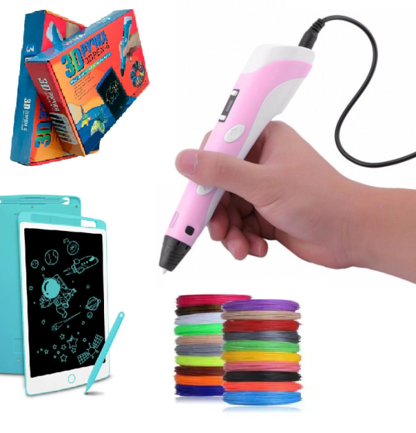 3d-pen-6-bolshoi-nabor-dlia-tvorchestva-3d-ruchka-c-lcd-dyspleem-hrafycheskyi-planshet-100-m-plastyka-y-trafarety-v-komplekte-21191695772271_-c024f60fcf 3D Pen-6 Великий набір для творчості 3Д ручка з LCD дисплеєм, графічний планшет, 100 м пластику та трафарети в комплекті