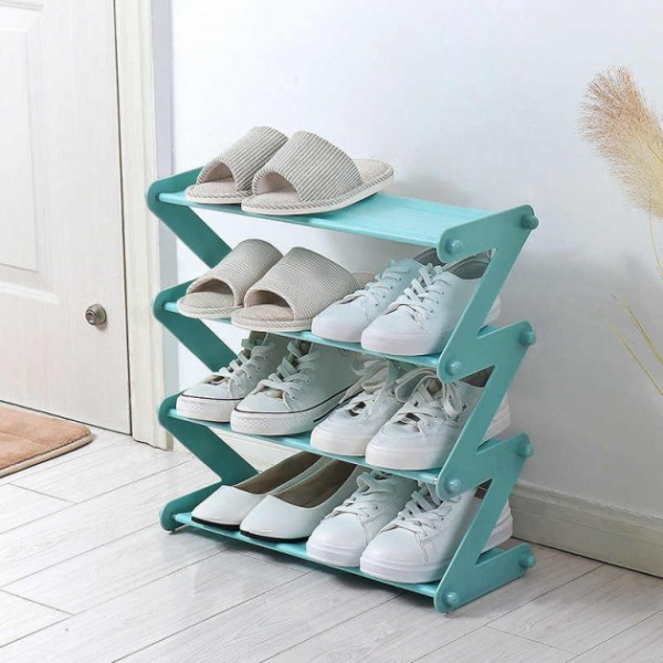 40981791842202_-9f30ce188a Полиця – органайзер для взуття Z-shaped Shoe Rack · Універсальна стійка для зберігання речей на 4 полиці