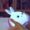 42586569439993_-de122e93e1 Дитячий світильник – нічник Зайчик LED Rabbit Soft Touch силіконовий із вбудованим акумулятором ∙ 7 режимів свічіння