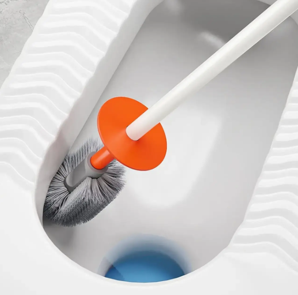 Туалетний йоржик Toilet brush з вигнутою щіткою для важкодоступних місць · Щітка чистяча для унітазу