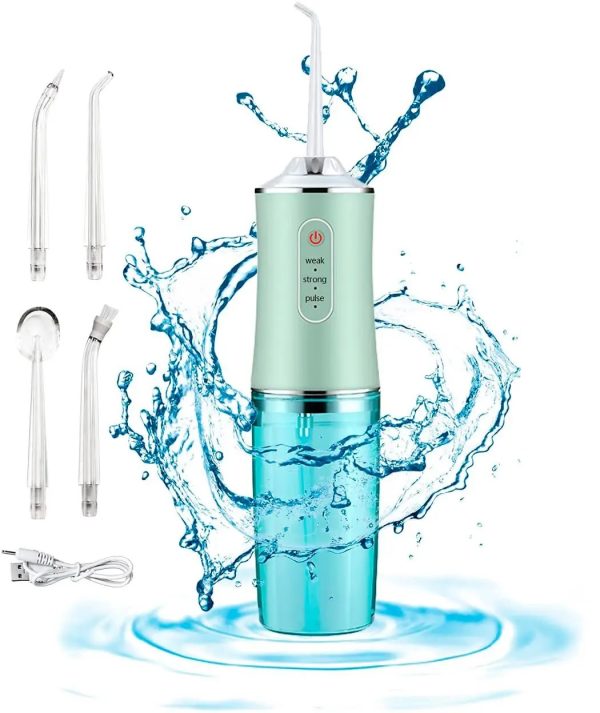 44720360987141_-fc8a06cf11 Портативний іригатор для ротової порожнини ORAL IRRIGATOR з насадками ∙ Електричний іригатор – флосер для зубів ∙ USB зарядка