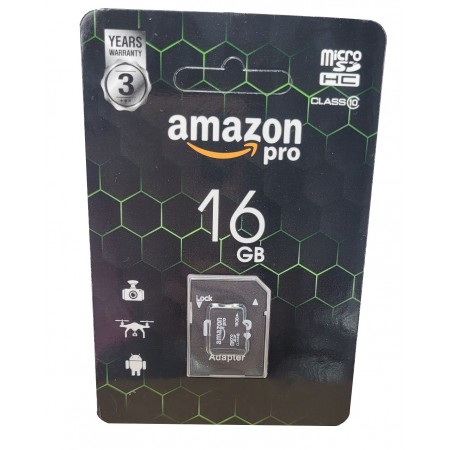 Карта пам'яті Micro SDHC 16GB Amazon pro microSD Мікро СД картка з адаптером