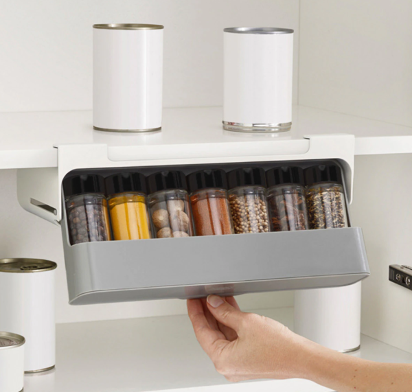 47091901925257_-7b209f6c80 Навісний органайзер для спецій Under-shelf Spice Rack Набір баночок – спецівниць, 6 шт.