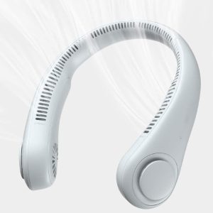 Портативний вентилятор на шию Bladeless Neck Cooler · Охолоджувач повітря з 3 режимами обдуву обличчя та шиї