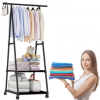 Універсальна пересувна стійка - вішалка для одягу з поличками Coat Rack