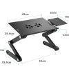 Столик - підставка для ноутбука з активним охолодженням Laptop Table T8 стіл-трансформер + 2 кулери