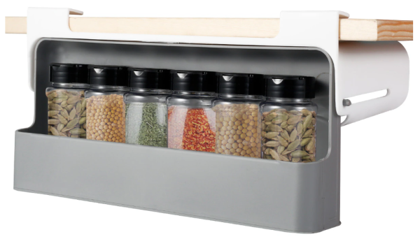 50964353488720_-394f8d1564 Навісний органайзер для спецій Under-shelf Spice Rack Набір баночок – спецівниць, 6 шт.