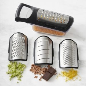 51074492519958_-2a3c58a415 Тертка для овочів 4 в 1 Soft Touch Container Grater Set ∙ Набір терок з контейнером ∙ 4 змінні насадки