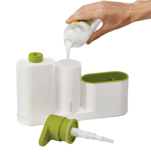 Органайзер для кухні Sink Tidy Set 3 в 1 Дозатор миючих засобів + дозатор мила + тримач кухонного приладдя