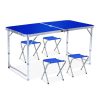 Розкладний стіл - валіза з 4 стільцями Folding Table для пікніка, риболовлі, дачі, 120х60 см Стіл-чемодан