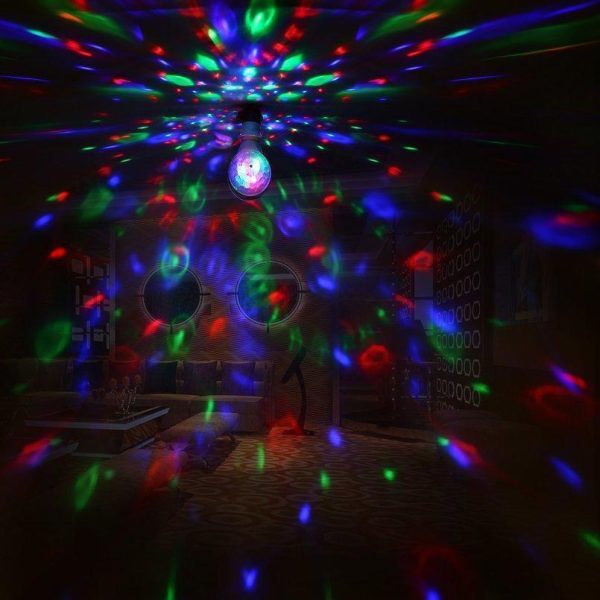 56504009422205_-6866fd0e4a Диско - лампа з патроном, що обертається Led lamp RGB Диско куля