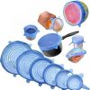 Універсальні силіконові кришки Super stretch silicone, 6 шт ∙ Набір кришок для посуду та ємностей