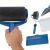 Набір малярних валиків PAINT ROLLER Універсальні валики для фарбування поверхонь, 2 шт. з ємністю для розкочування фарби та шпателем