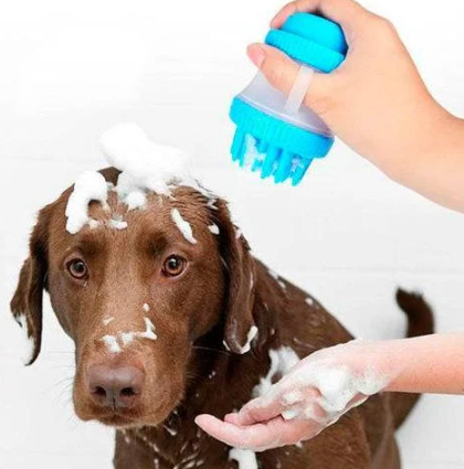 59691222795764_-4e27304955 Щітка для миття тварин Cleaning Device The Gentle Dog Washer з силіконовими ворсинками для купання та масажу собак та кішок