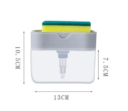 60293915139894_-ca77215afd Кухонний диспенсер - органайзер для губки Soap Pump Caddy з дозатором миючого засобу, 380 мл