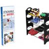 Полиця для взуття органайзер Amazing Stackable Shoe Rack ∙ Стійка - етажерка взуттєва на 4 полиці