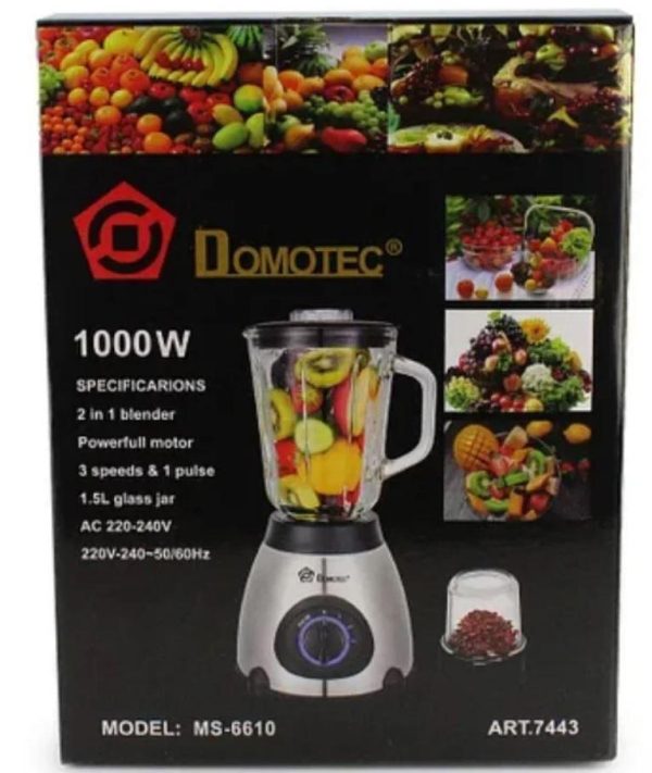 64338937678917_-7473bb2984 Блендер DOMOTEC MS-6610 з кавомолкою ∙ Стаціонарний подрібнювач з LED підсвіткою, 1000 Вт