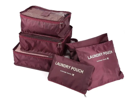 64967414830889_-fa91464b08 Набір органайзерів для речей Laundry Pouch, 6 сумочок на застібках
