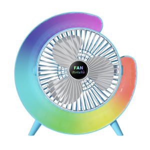 67999183772459_-464398b54c Вентилятор настільний акумуляторний з RGB підсвіткою, обертанням 180° та USB зарядкою