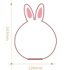 69454223885480_-2027a8d735 Дитячий світильник – нічник Зайчик LED Rabbit Soft Touch силіконовий із вбудованим акумулятором ∙ 7 режимів свічіння