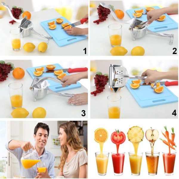 Ручний соковитискач - прес для фруктів та цитрусових Hand Juicer металевий із затискачем