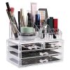 70526617770399_-d7d5727b6b Органайзер для зберігання косметики 4DRAWER Акриловий прозорий настільний ящик - бокс для косметики та біжутерії