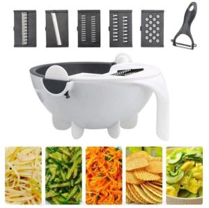 72046853680967_-11071b8e47 Овочерізка - мультислайсер з кошиком 9 в 1 WET BASKET VEGETABLE CUTTER Багатофункціональна ручна терка-шинковка з ємністю