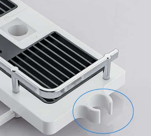 Полиця для ванної кімнати Shower Rack Регульована стійка для душу з тримачем шланга та гачками