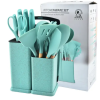 Кухонний набір ножів та аксесуарів Kitchenware Set, 20 предметів ∙ Інструменти для кухні з підставкою та обробною дошкою