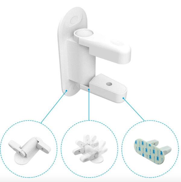 Універсальний дитячий замок – засувка блокатор ручок BingoKid Door Lever Lock ∙ Захист дітей від відкривання дверей та вікон