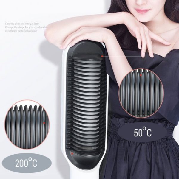 Розчіска – випрямляч Hair Straightener 909B для випрямлення волосся ∙ Праска щітка з турмаліновим покриттям ∙ 6 температурних режимів