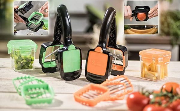 77889477837474_-cdd79634a1 Nicer Dicer Quick Набір для швидкого нарізання 5 в 1 з контейнером ∙ Овочерізка ∙ Яйцерізка ∙ Шинківка Найсер-Дайсер