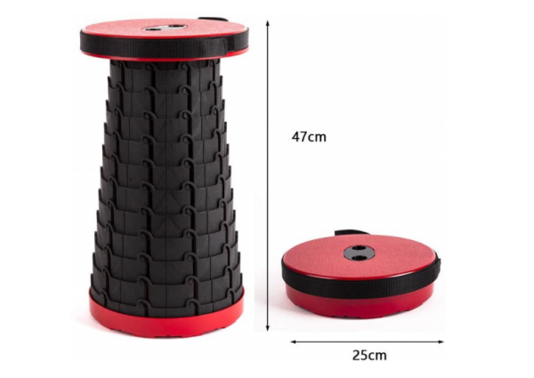 Складний телескопічний стілець Telescopic stool ∙ Похідний розкладний стілець-табурет для риболовлі, туризму та відпочинку