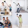 Набір малярних валиків PAINT ROLLER Універсальні валики для фарбування поверхонь, 2 шт. з ємністю для розкочування фарби та шпателем